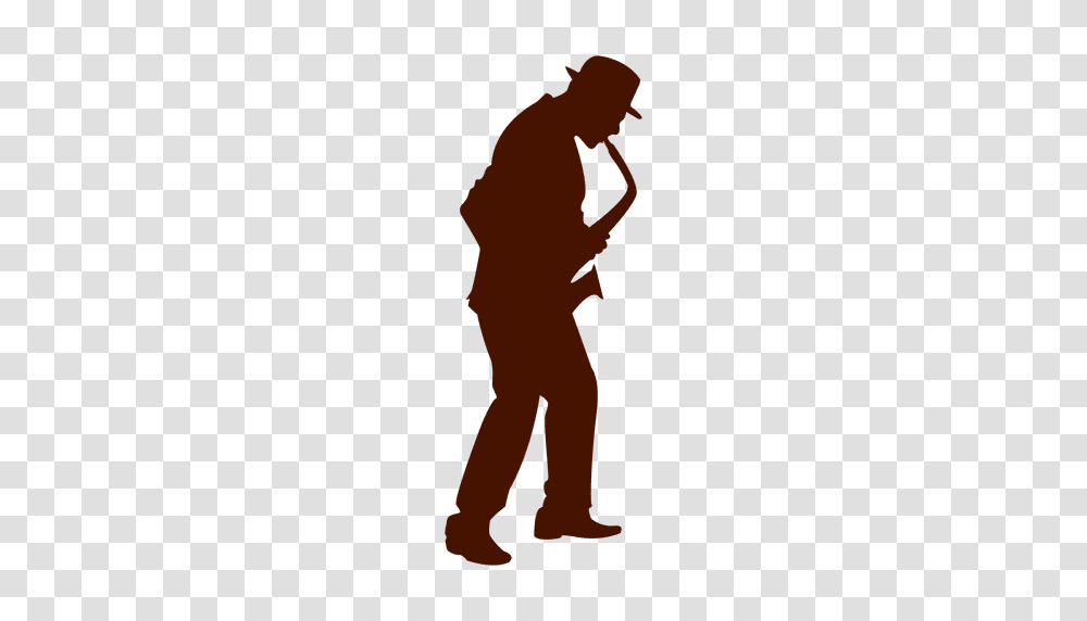 Musician Music Saxophone Silhouette, Person, Human, Standing, Fireman Transparent Png