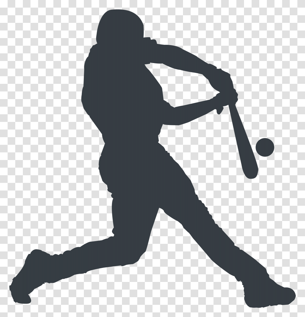Musician Silhouette Baseball Player Hitting A Ball, Person, Human, People, Sport Transparent Png