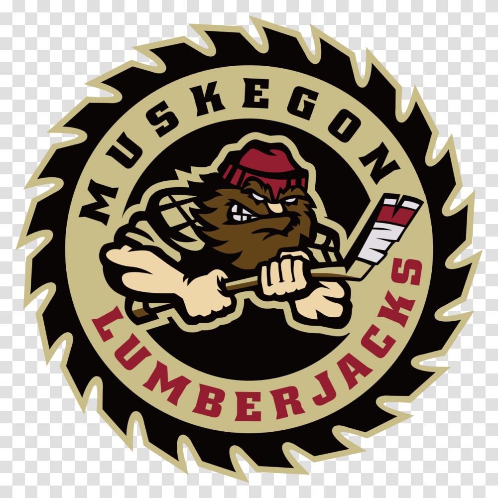Muskegon Lumberjacks, Logo, Trademark, Emblem Transparent Png