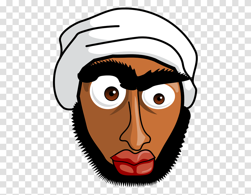 Muslim Clipart, Face, Helmet, Apparel Transparent Png
