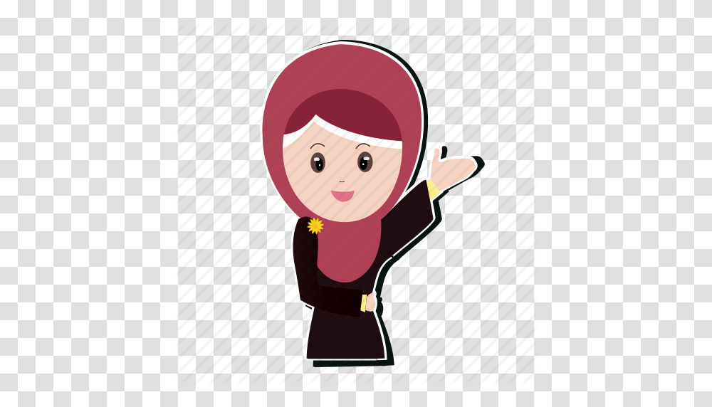 Muslim Girl Cartoon Image, Face, Label Transparent Png