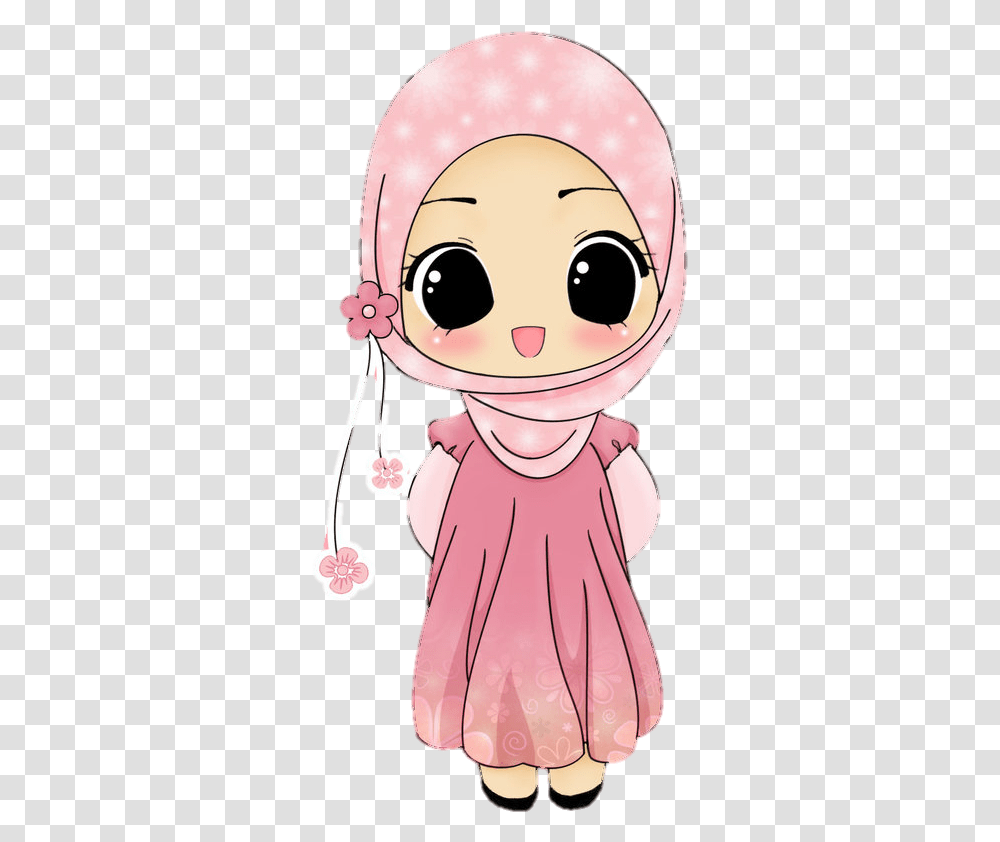 Muslim Girl Cute Chibi, Helmet, Apparel Transparent Png