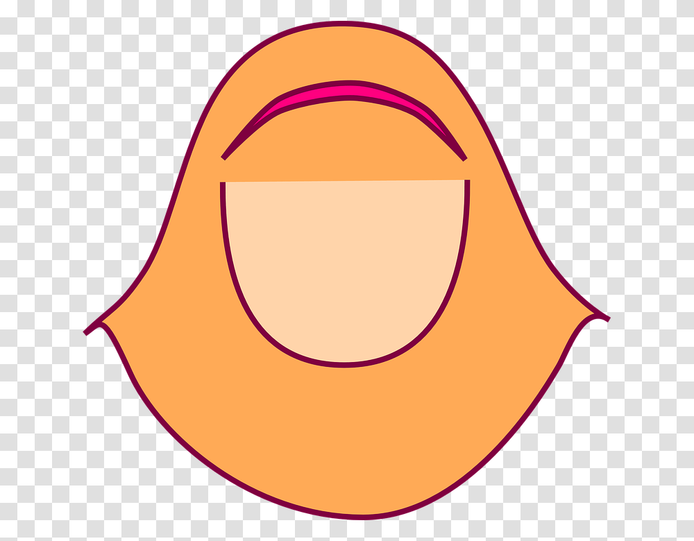 Muslim Islam Girl Head Face Hair Blank Female Kerudung Kartun, Apparel, Baseball Cap, Hat Transparent Png