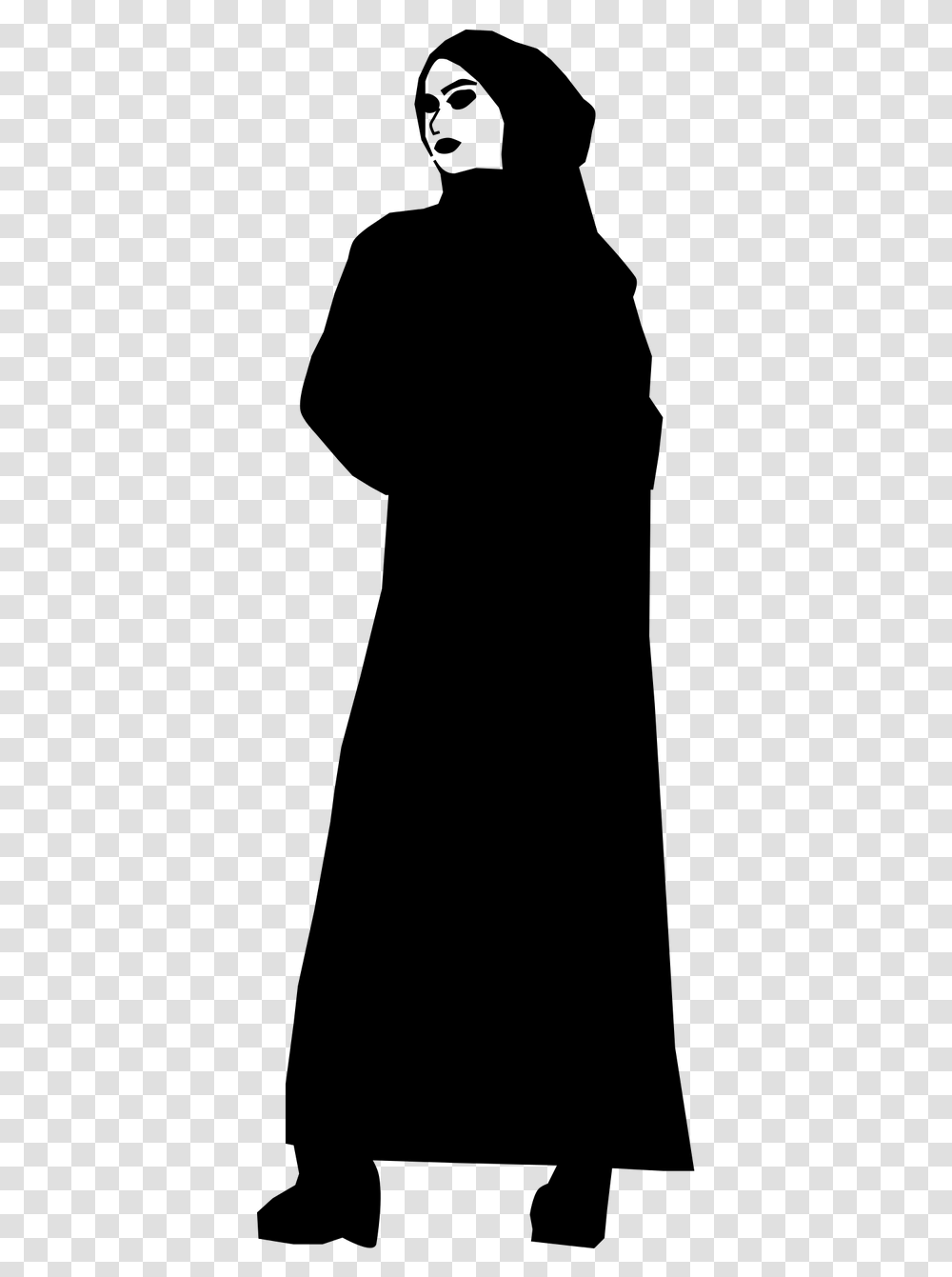 Muslim Silhouette Woman Free Photo Silhouette Woman With Hijab, Gray, World Of Warcraft Transparent Png