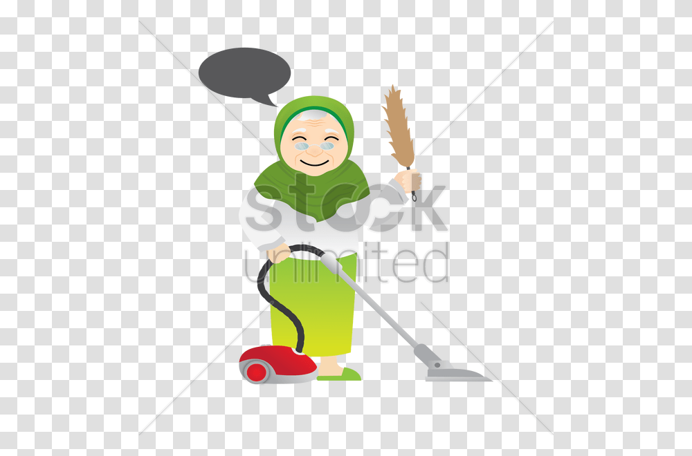 Muslim Woman With Vacuum Cleaner Vector Image, Person, Human, Cleaning, Bow Transparent Png