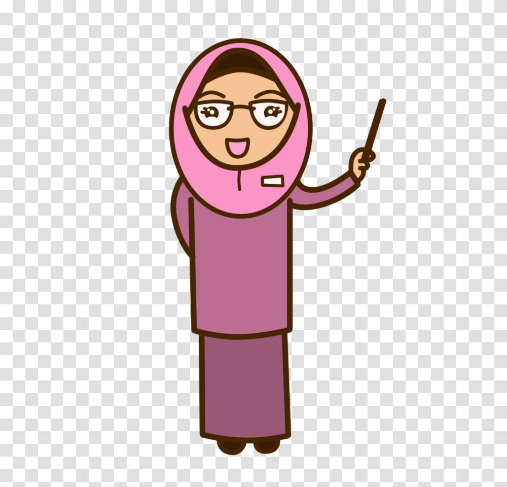 Muslimah Teacher Cartoon Image Muslim Teacher, Nurse, Rattle Transparent Png