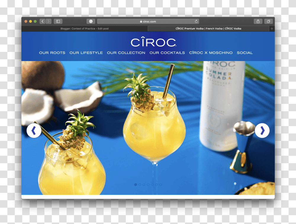 Must Follow The Croc Brand Identity Ciroc, Cocktail, Alcohol, Beverage, Drink Transparent Png