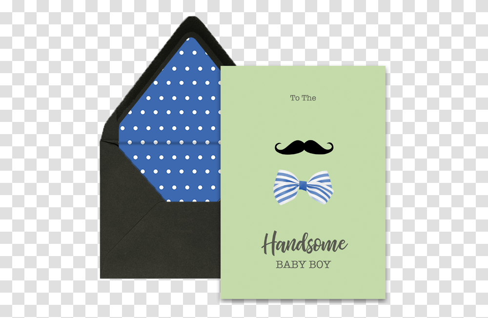 Mustache And Bow Newborn Greeting Card Polka Dot, Sunglasses, Accessories, Accessory, Envelope Transparent Png