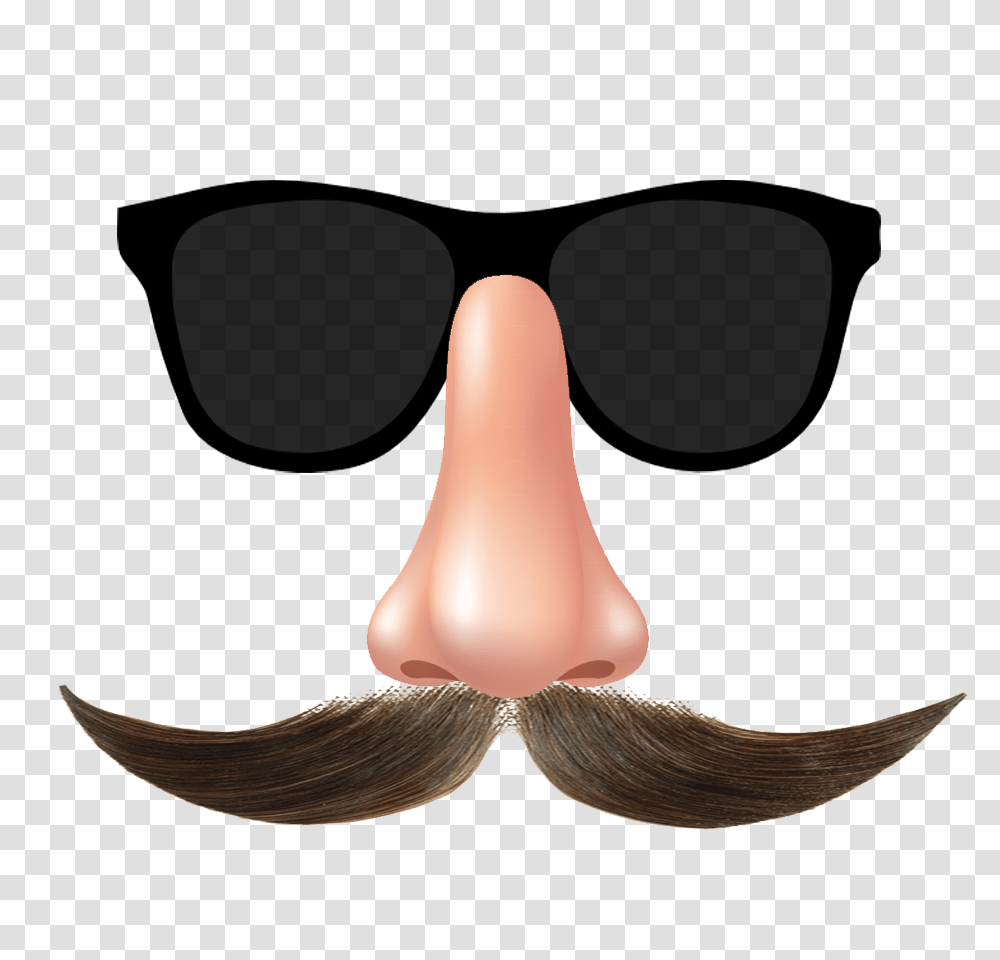 Mustache And Glasses Funny Face Image, Animal, Accessories, Accessory, Goggles Transparent Png