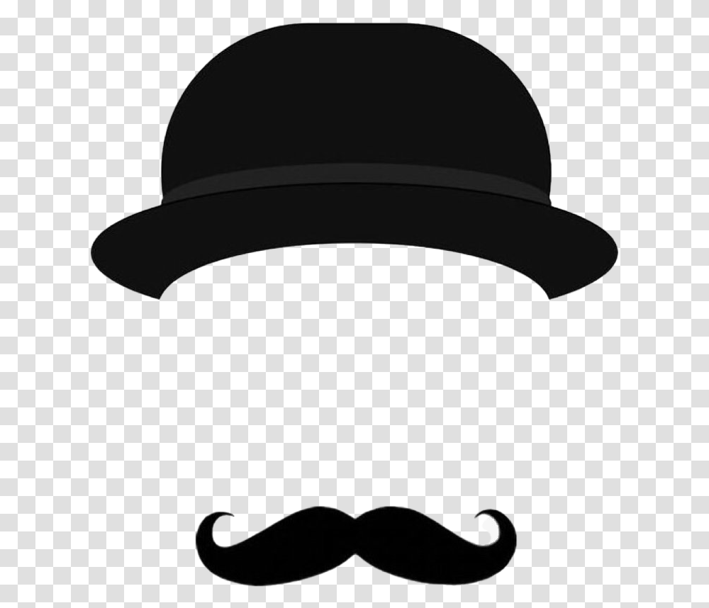 Mustache Bowler Hat Image Monocle And Top Hat, Apparel, Baseball Cap, Helmet Transparent Png