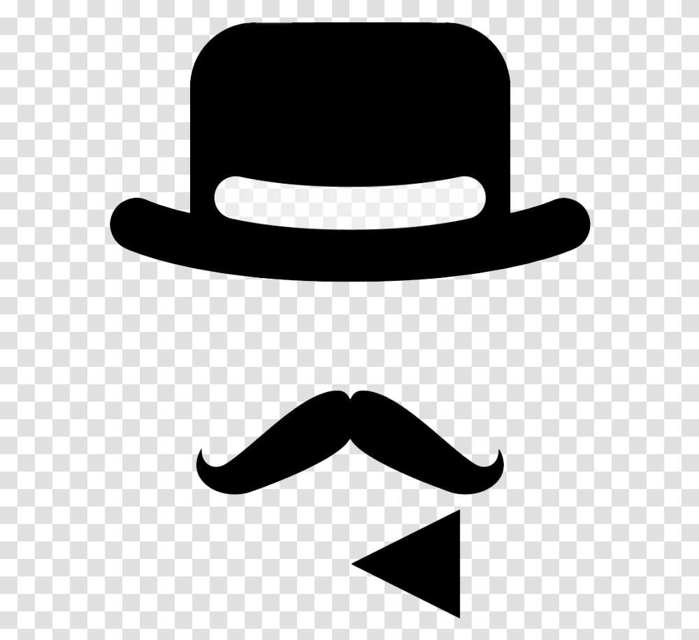 Mustache Bowler Hat Picture Moustache Y Sombrero, Label, Stencil, Sticker Transparent Png