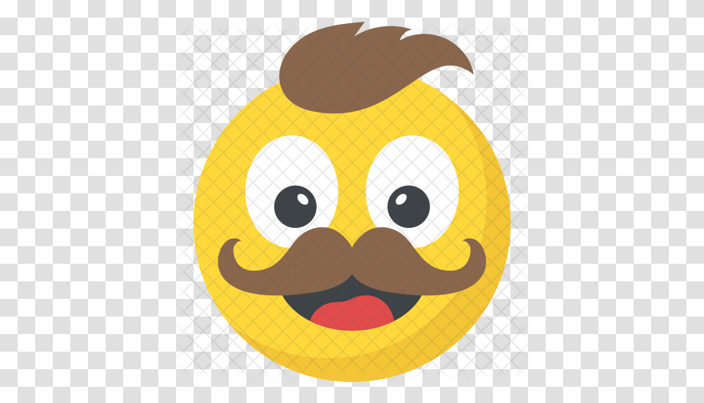 Mustache Emoji Icon Icono Emoji Moustache And Smile, Plant, Food, Fruit, Word Transparent Png