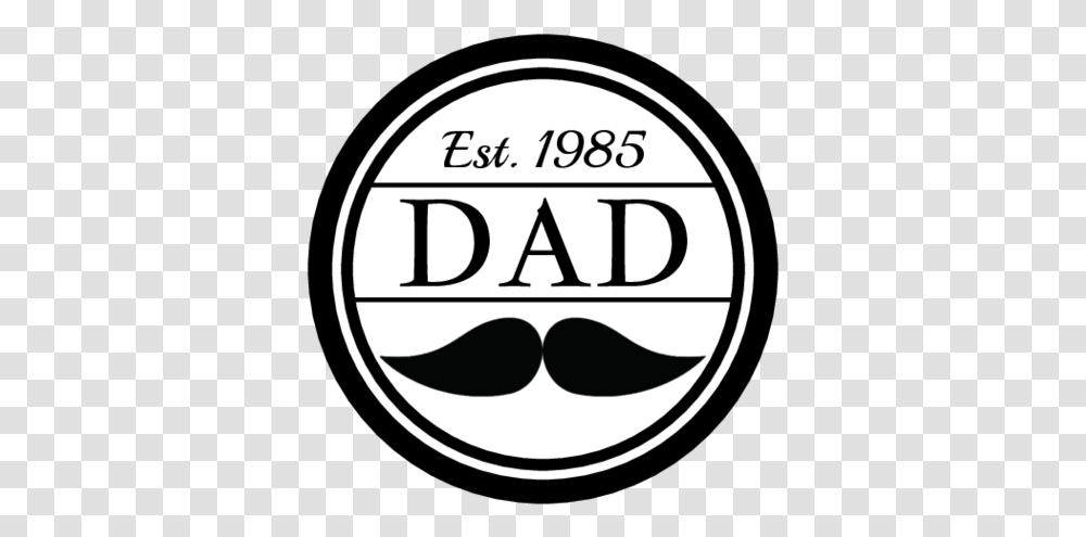 Mustache Fathers Day Sticker Love You Dad Circle Label, Text, Stencil, Symbol Transparent Png