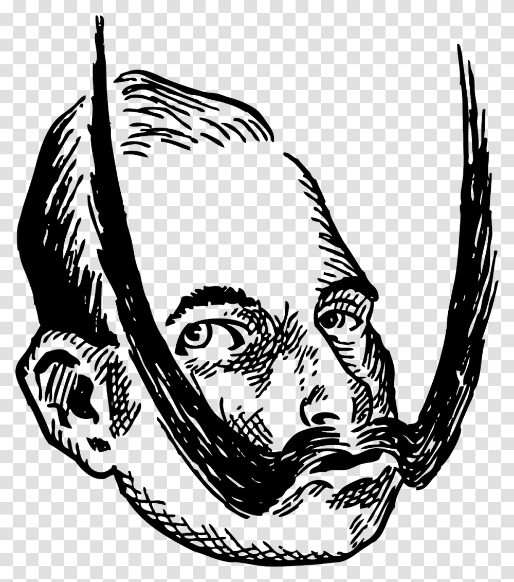 Mustache The Stache, Drawing, Sketch, Stencil Transparent Png