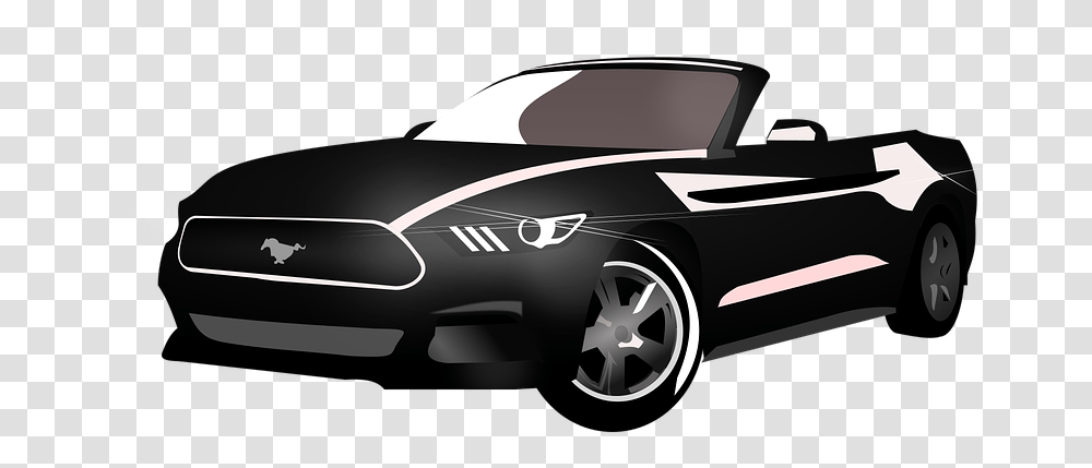 Mustang Ford Car Gas Auto Automobile Vehicle Convertible Mustang Negro, Transportation, Police Car, Sports Car Transparent Png