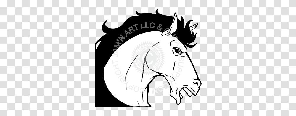 Mustang Head With Mouth Open Kickball Clipart, Mammal, Animal, Horse, Wolf Transparent Png