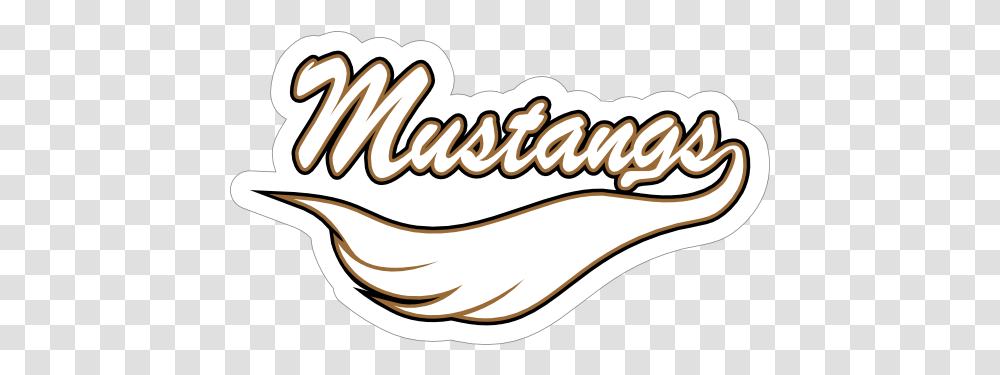Mustangs Logo Type Mascot Sticker Mustang Basketball, Food, Text, Honey, Label Transparent Png