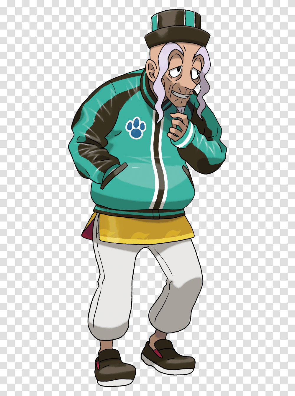 Mustard Pokemon Sword And Shield New Characters, Clothing, Person, Coat, Sleeve Transparent Png