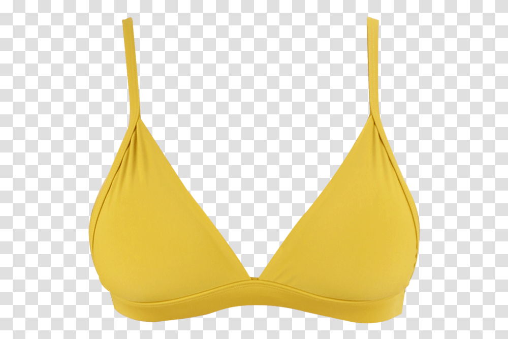 Mustard Triangle Bikini Top Brassiere, Apparel, Lingerie, Underwear Transparent Png