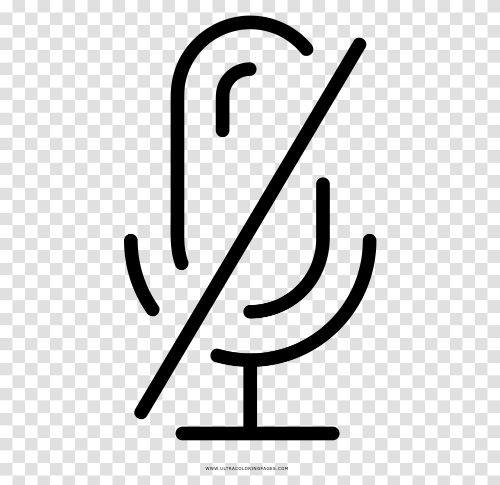 Mute Microphone Coloring, Gray, World Of Warcraft Transparent Png