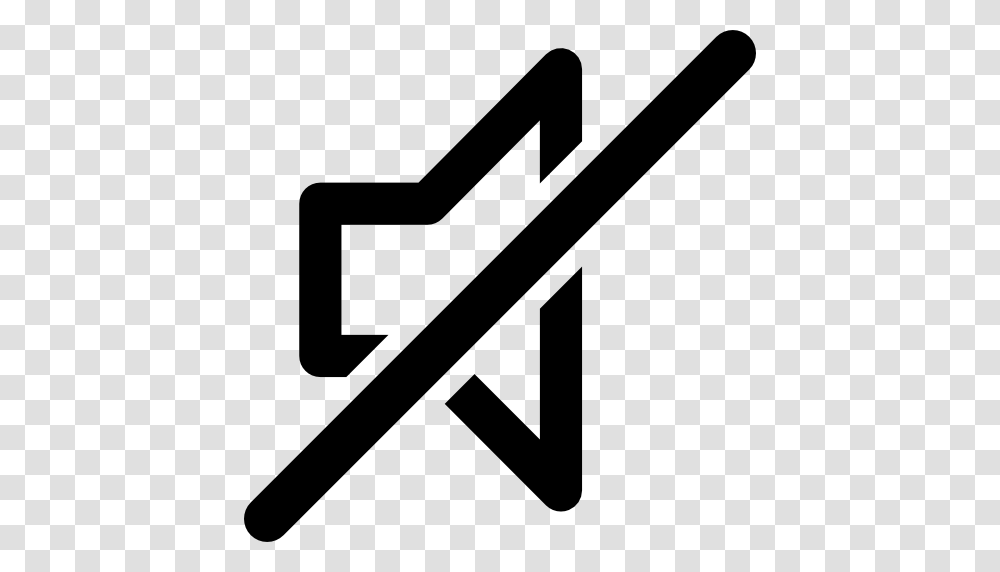Mute Speaker Outlined Symbol With A Slash On It, Axe, Tool, Stencil, Hammer Transparent Png