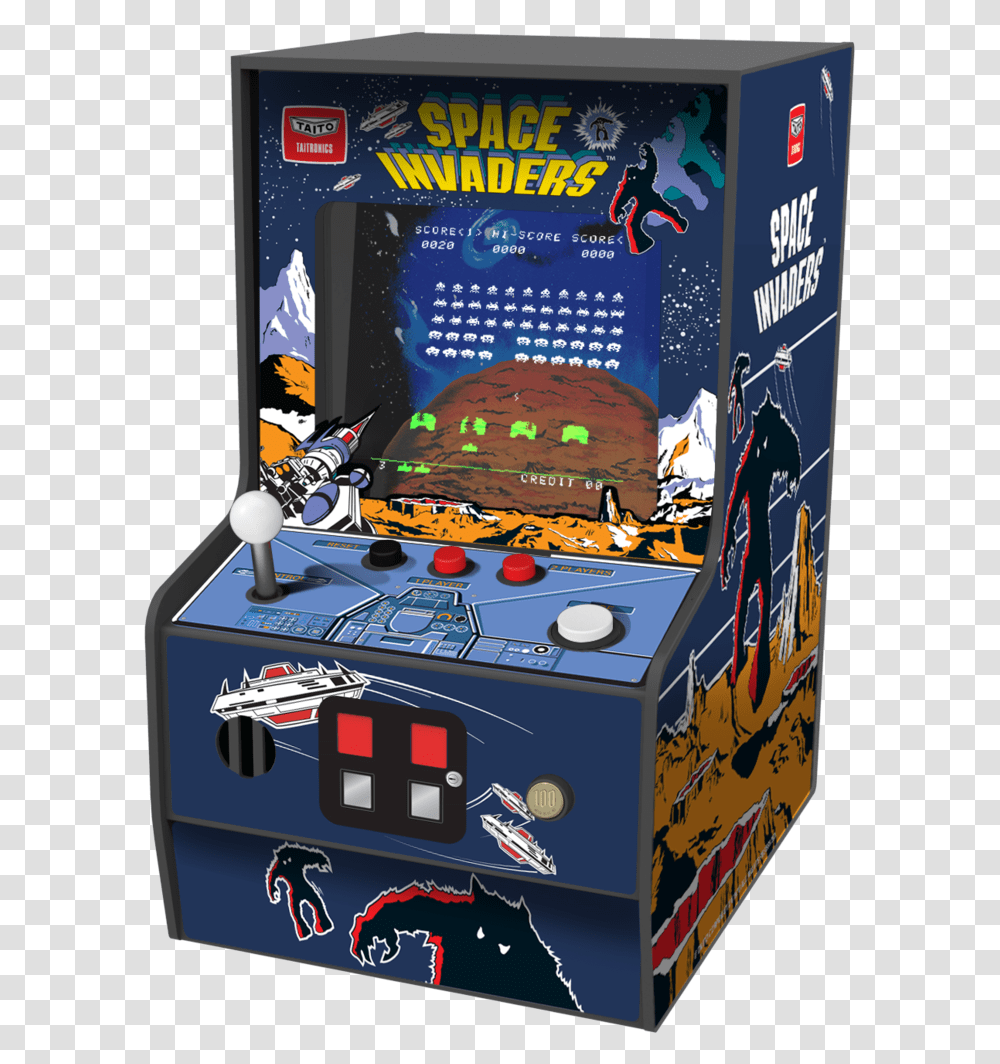My Arcade Reveals Collectible Space Invaders Micro Original Space Invaders Arcade, Arcade Game Machine, Label Transparent Png