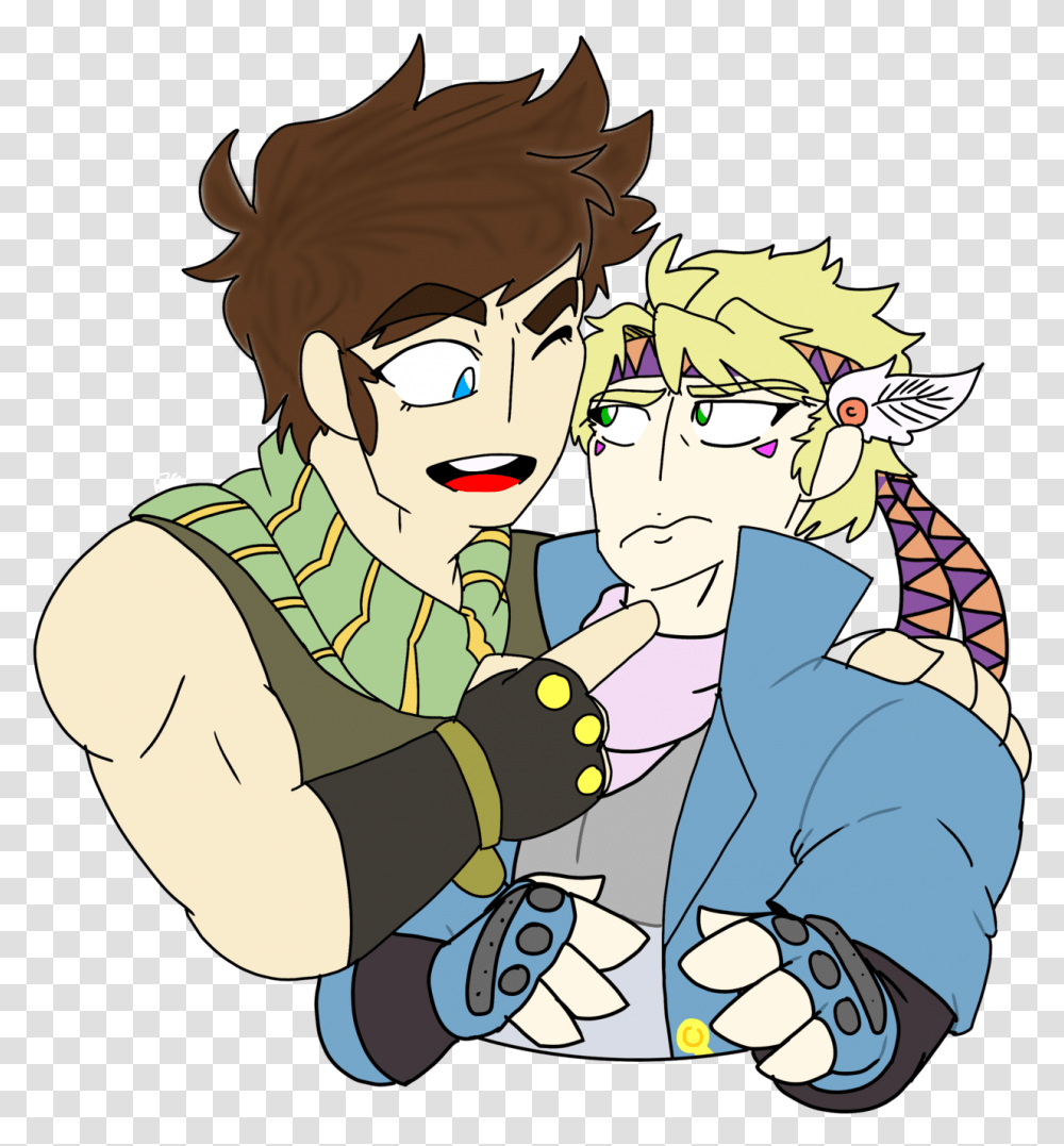 My Art Commissions Joseph Joestar Caesar Zeppeli Jojo, Comics, Book, Manga, Hand Transparent Png