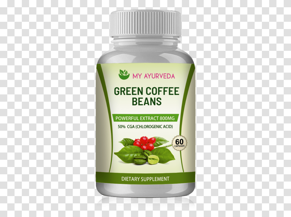 My Ayurveda Green Coffee Bean, Plant, Bottle, Food, Cosmetics Transparent Png