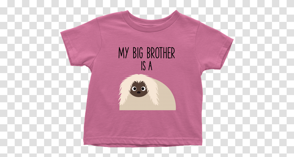 My Big Brother Is A Pekingese Baby T Shirt Funny Dog Psalm 119 105 T Shirt, T-Shirt, Sleeve, Mammal Transparent Png