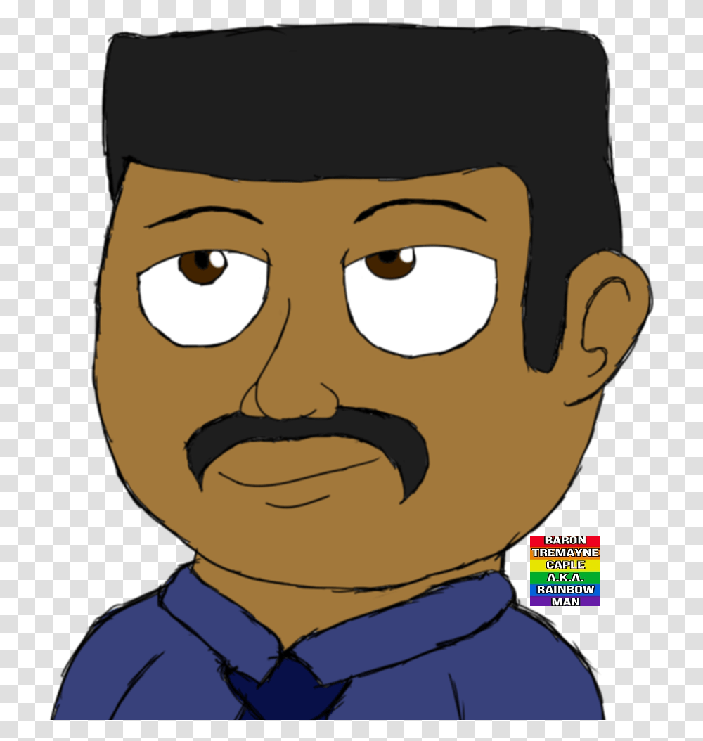 My Black African People Cartoon, Label, Mustache, Face Transparent Png