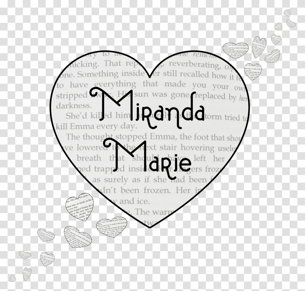 My Books Sincerely Miranda Marie Heart, Pillow, Cushion, Plectrum Transparent Png
