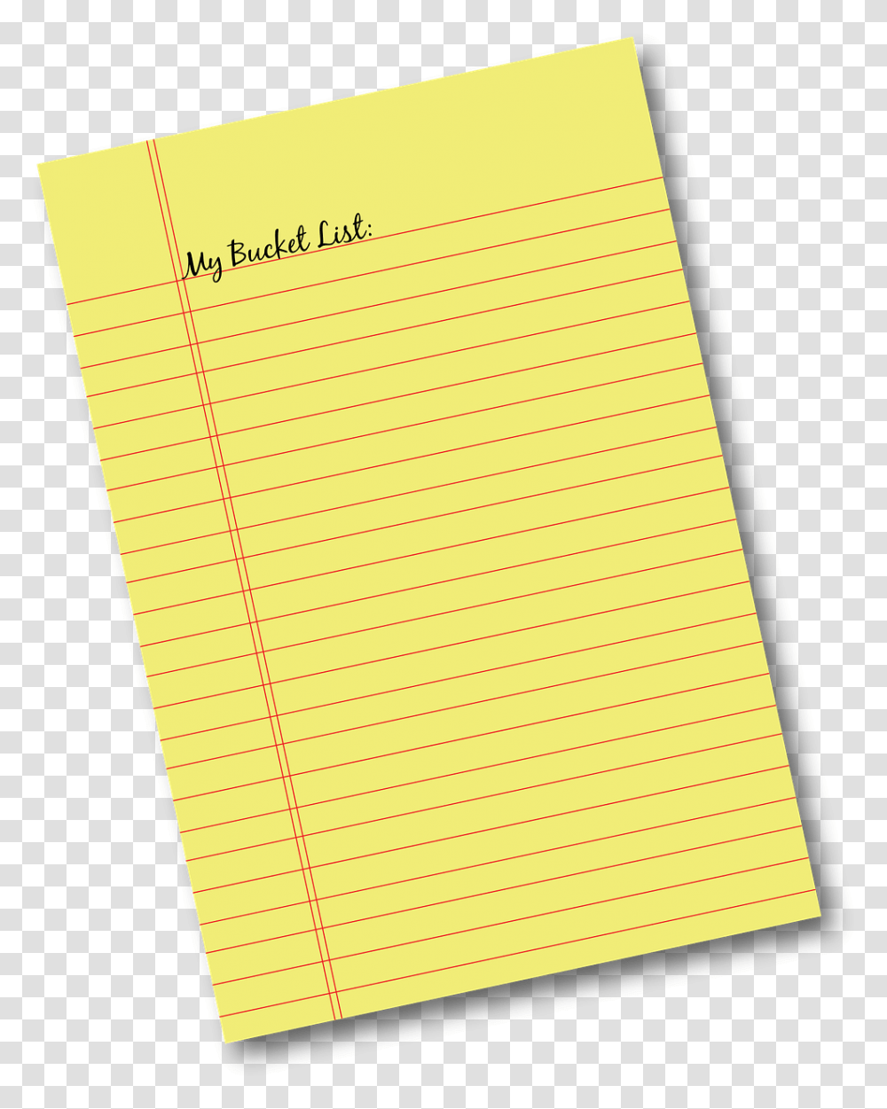 My Bucket List Is Empty, Page, Document, Paper Transparent Png