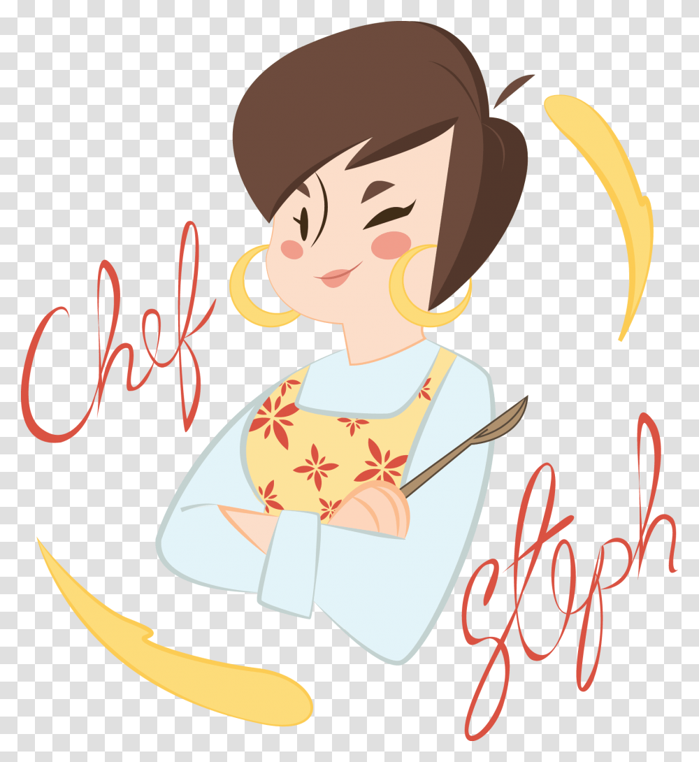 My Chef Steph Llc Logo, Face, Female, Drawing Transparent Png