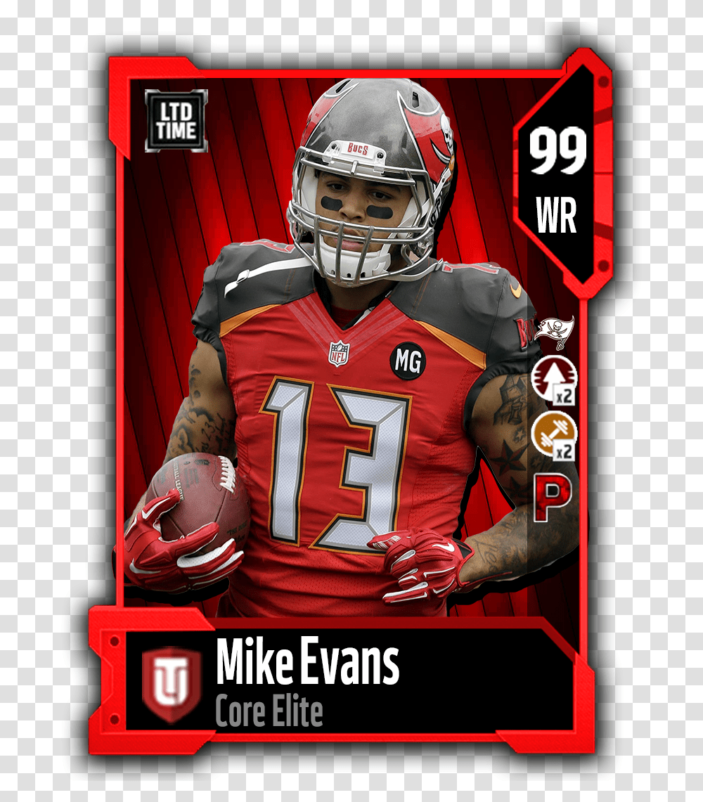 My Custom Mut 18 Cards Sprint Football, Helmet, Clothing, Person, People Transparent Png