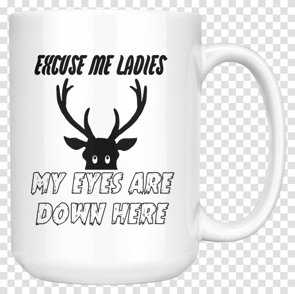 My Eyes Are Down Here Deer Antler Moose Head Coffee Mug, Antelope, Wildlife, Mammal, Animal Transparent Png