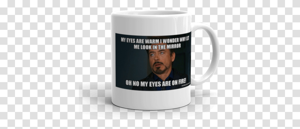 My Eyes Are Warm I Wonder Why Let Me Look In The Mirror Oh Fire, Coffee Cup, Person, Human, Espresso Transparent Png