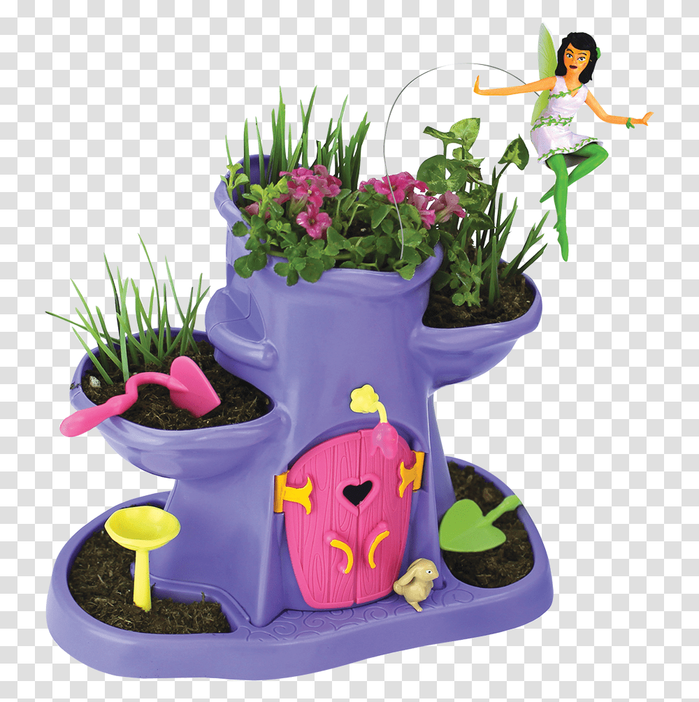 My Fairy Garden Tree Hollow, Person, Plant, Outdoors, Birthday Cake Transparent Png