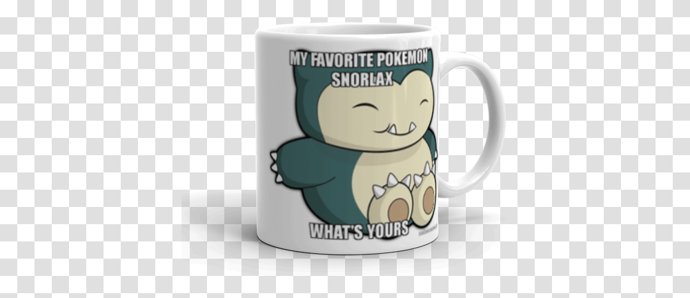 My Favorite Pokemon Snorlax What's Yours Make A Meme Mug, Coffee Cup, Latte, Beverage, Drink Transparent Png