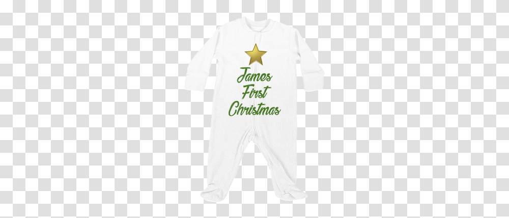 My First Christmas Personalised Jumpsuit Capoeira, Apparel, Sleeve, Star Symbol Transparent Png