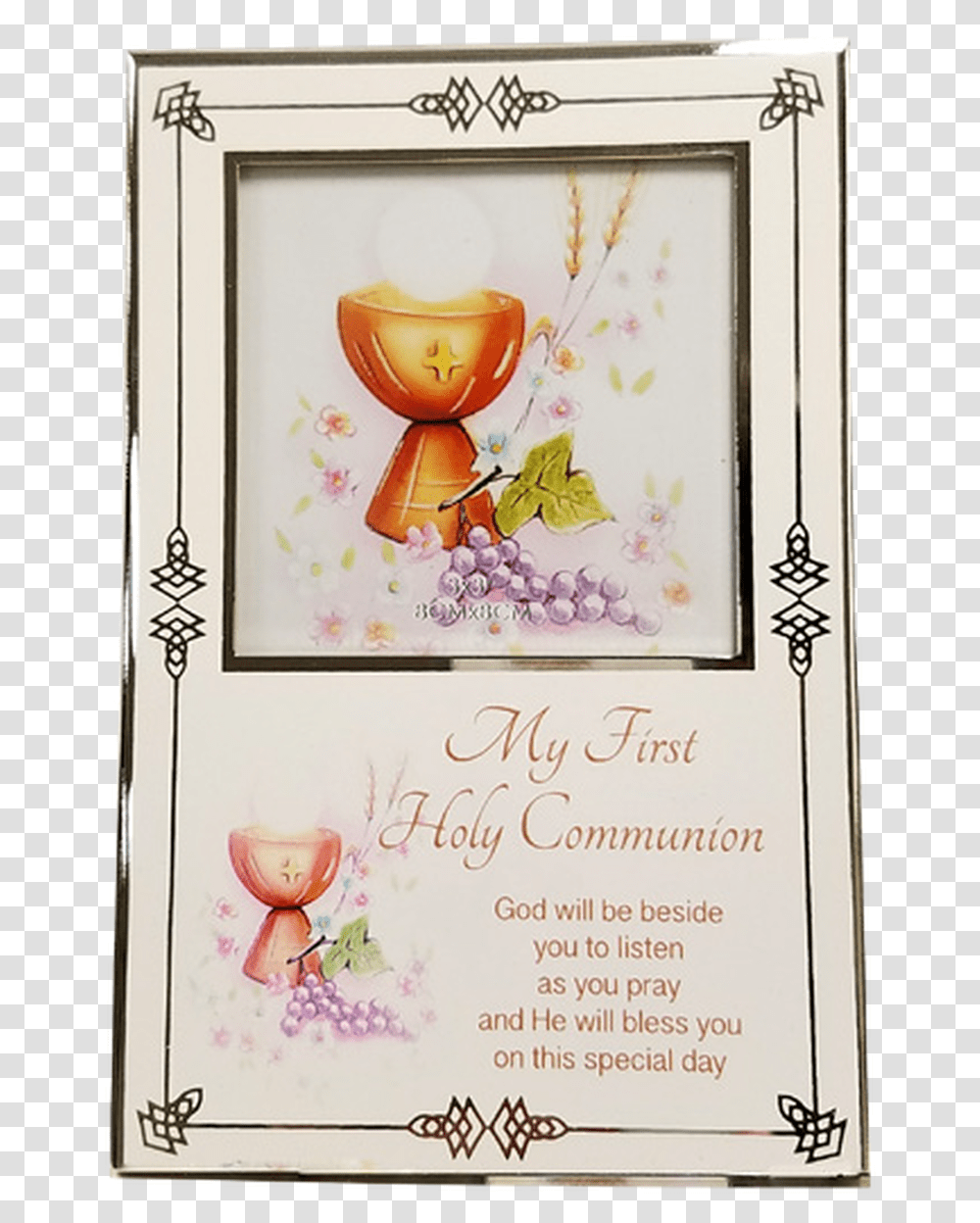 My First Holy Communion Frame With Saying Picture Frame, Sideboard, Glass, Envelope Transparent Png