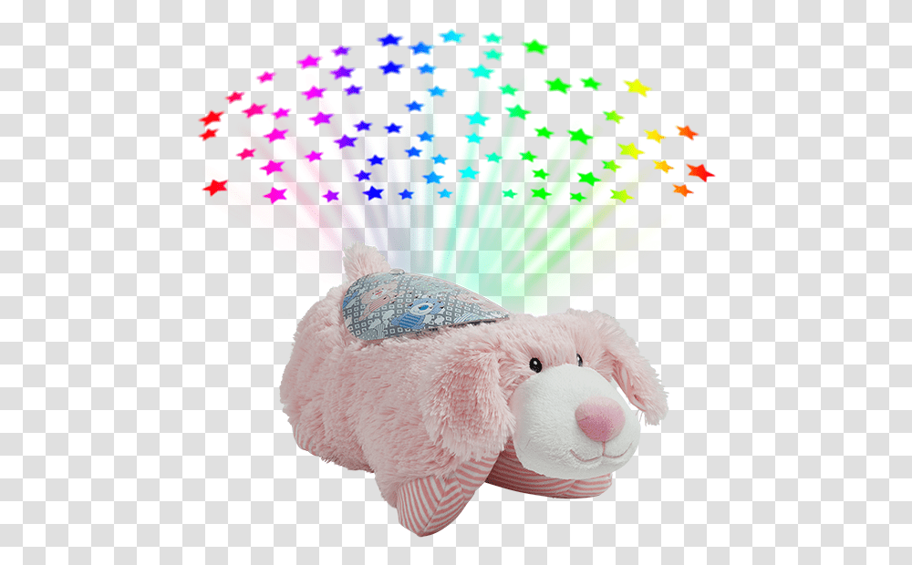 My First Pink Puppy Sleeptime Lite And Colorful Stars Pillow Pets Sleeptime Lites, Plush, Toy, Bird, Animal Transparent Png