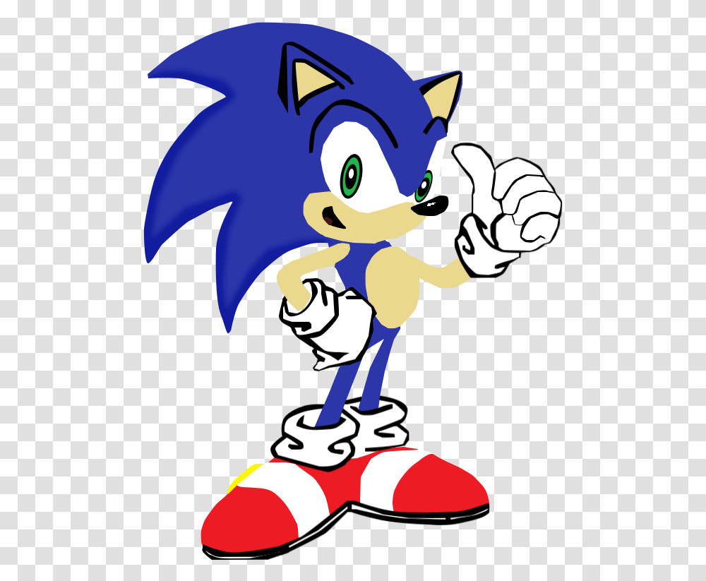 My First Vector Of Sonic The Sonic The Hedgehog Winking, Hand, Recycling Symbol Transparent Png