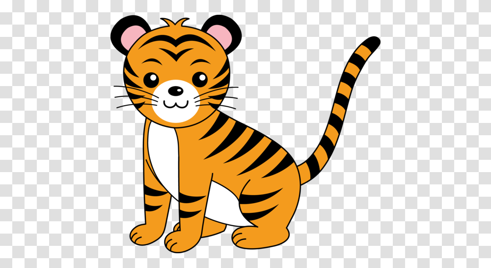 My Free Clip Art Of A Cute Orange Tiger Sweet Clip Art, Mammal, Animal, Cat, Pet Transparent Png