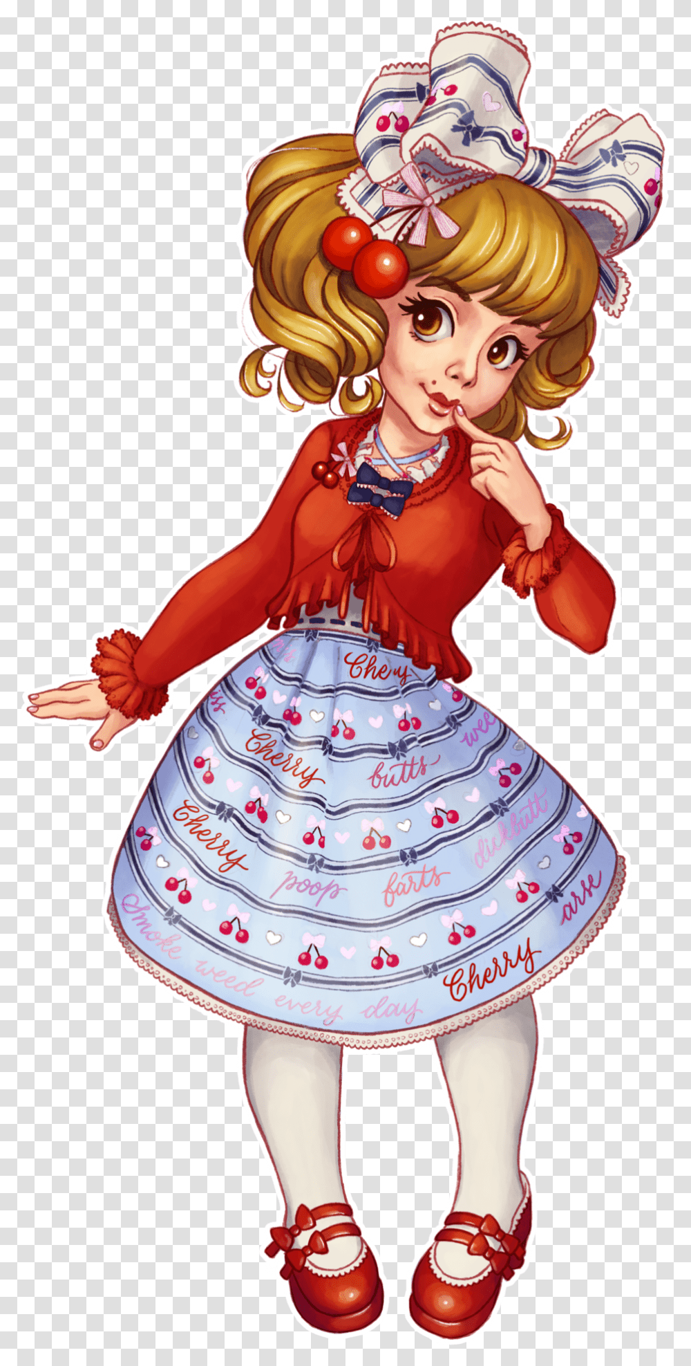 My Friend Ali In One Of Her Lolita Fashion Coordinates Cartoon, Person, Human, Toy Transparent Png