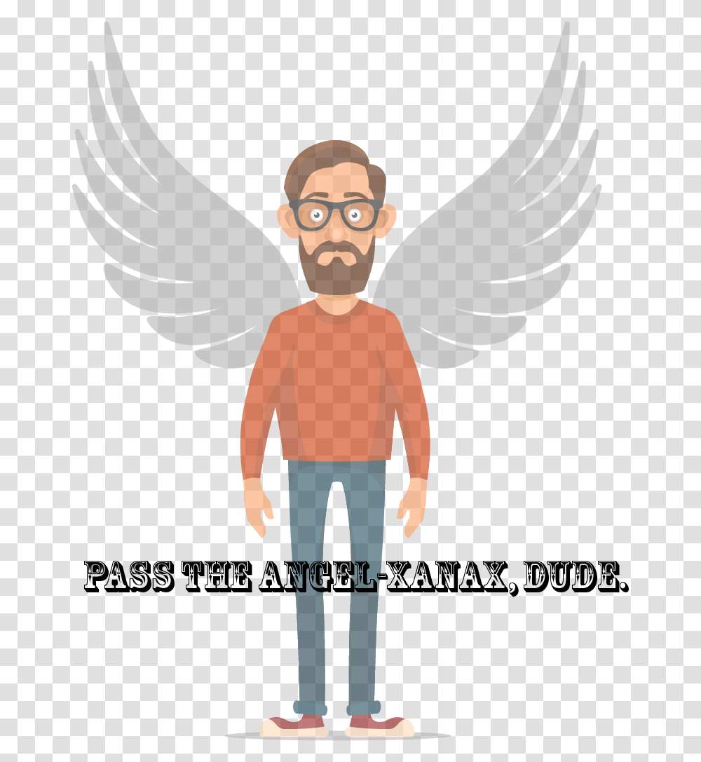 My Guardian Angel Must Be Having A Breakdown Vector Graphics, Person, Human, Archangel Transparent Png