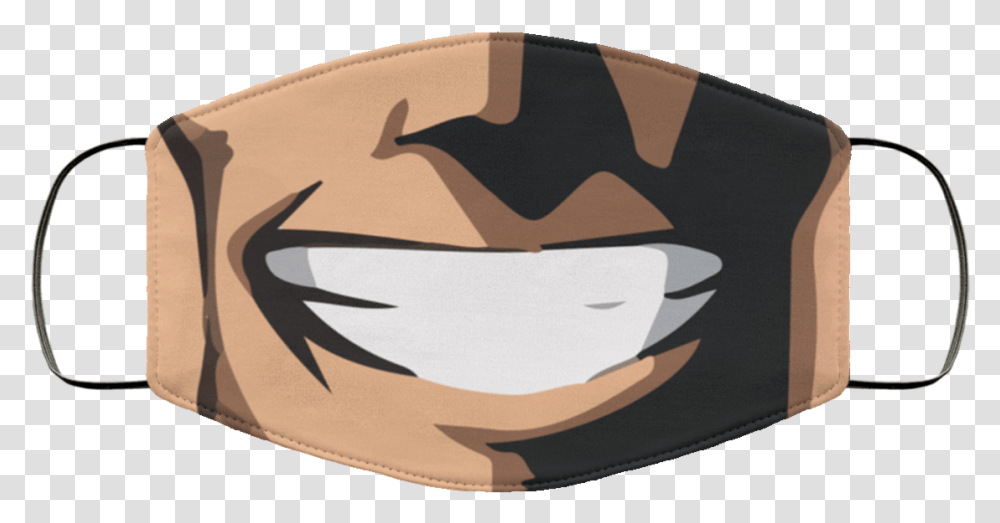 My Hero Academia All Might Anime Face Mask Rockatee Anime Mask My Hero Academia, Clothing, Dish, Meal, Bowl Transparent Png