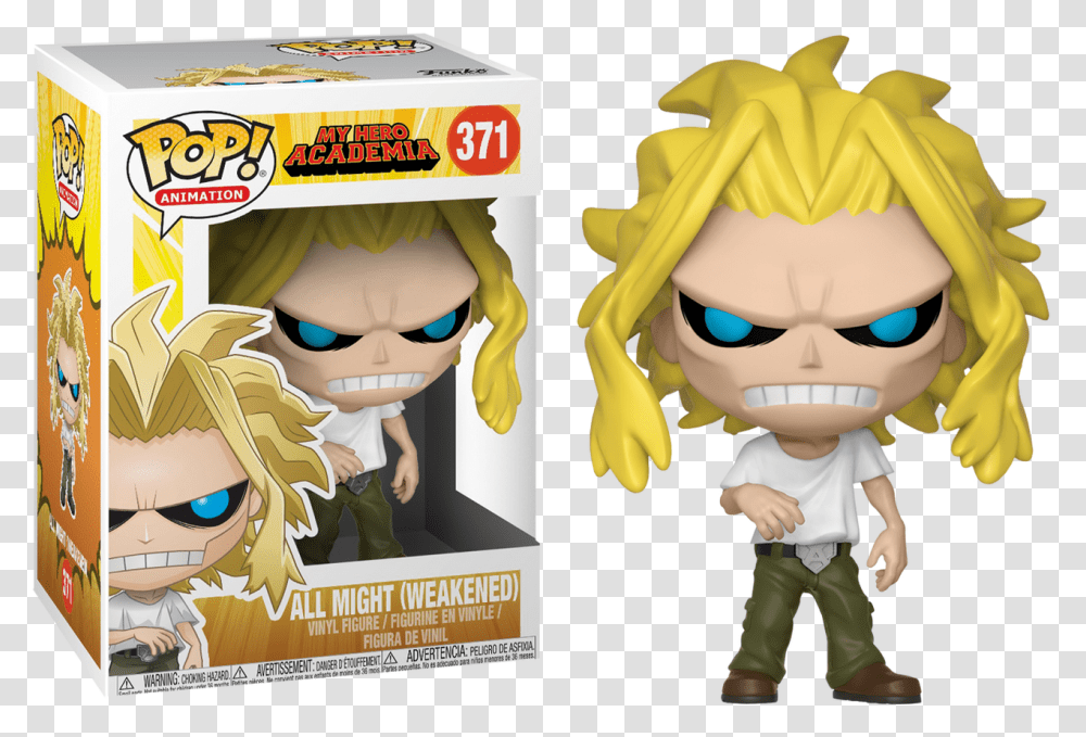 My Hero Academia Funko Pop All Might Weakened, Poster, Advertisement, Person, Human Transparent Png