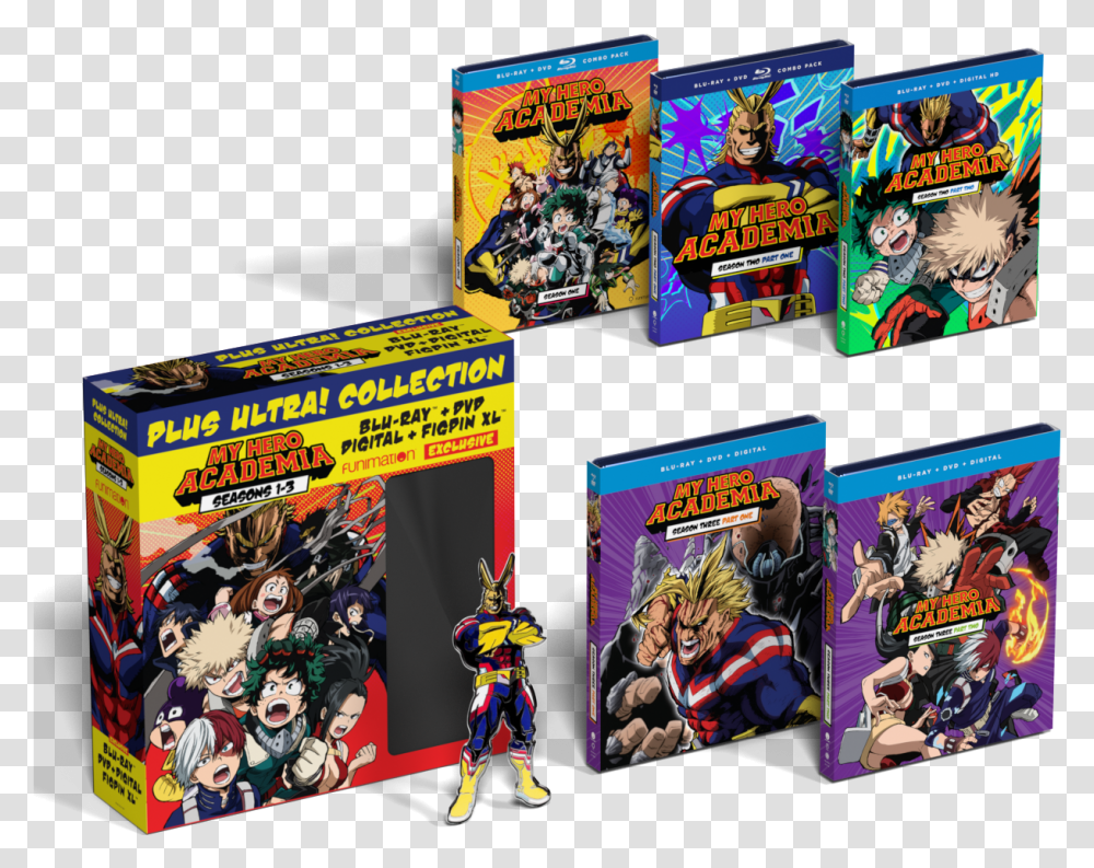 My Hero Academia Plus Ultra Collection, Comics, Book, Person, Arcade Game Machine Transparent Png