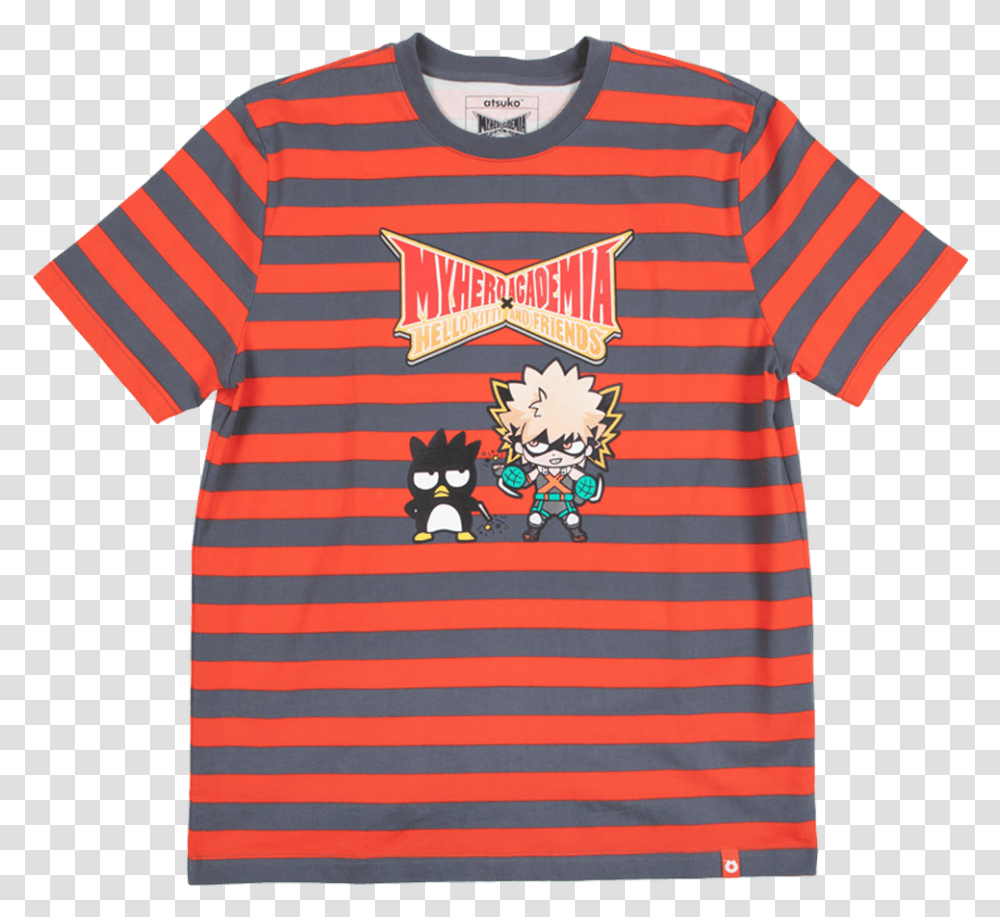 My Hero Academia X Hello Kitty & Friends Bakugou Stripe Tee Short Sleeve, Clothing, Apparel, T-Shirt, Logo Transparent Png