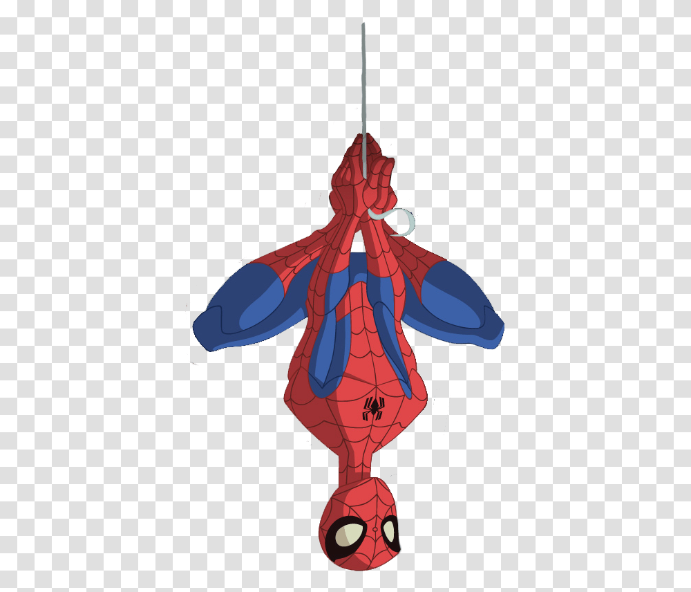 My Heroe Comic Cartoon Spiderman Images Hanging, Animal, Pattern, Invertebrate, Diagram Transparent Png